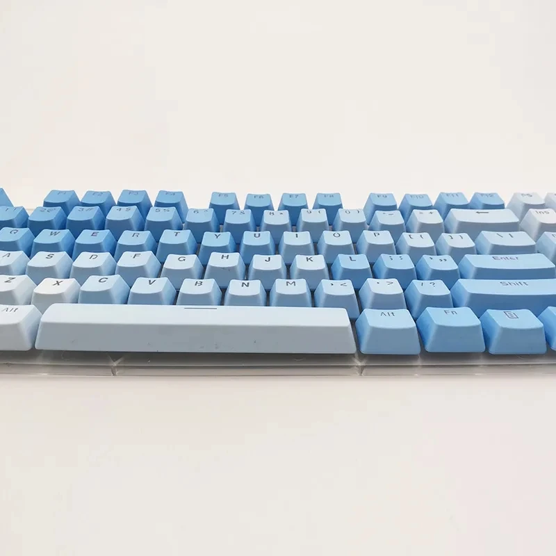 104ปุ่มทึบ OEM PBT Gradient Keycaps สำหรับแป้นพิมพ์ด้านข้างแกะสลัก Universal Keycaps สำหรับแป้นพิมพ์ MX Switch