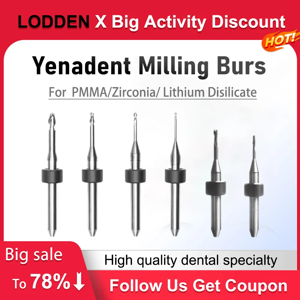 

Dental Milling Burs Yenadent Dental Cutter Grinding Tools D4 DC Coating CAD CAM Denal