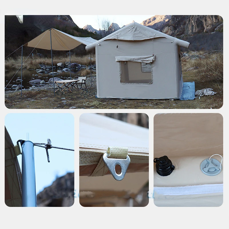 Luxury Waterproof Camping Outdoor Inflatable Tent Cabin Cottages Terylene Tents