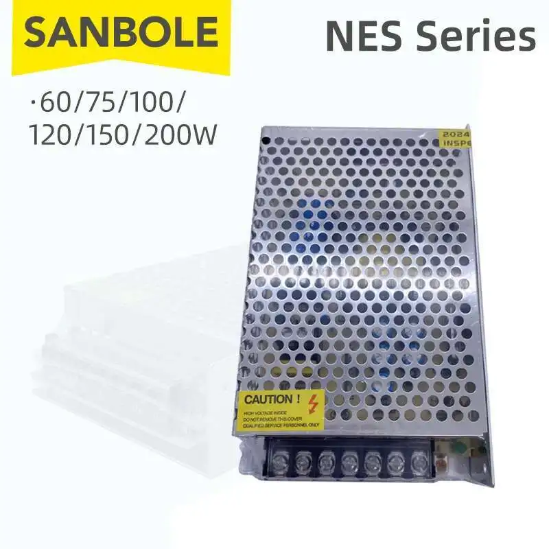 

Импульсный источник питания 60/75/100/120/150/200 Вт серии NES с одним выходом 5/12/24 В, монитор безопасности, камера, светодиодная лента