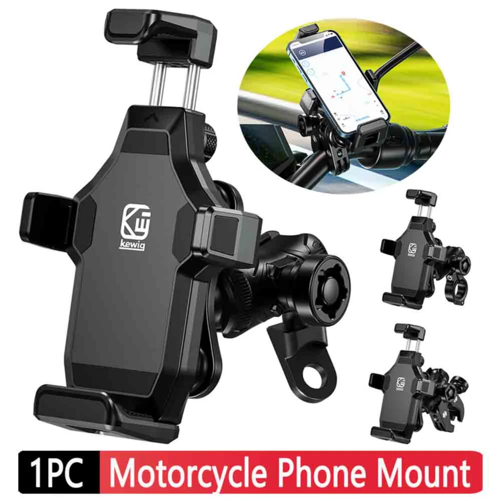 

Bike Handlebar Smartphone Holder with Vibration Dampener One-Push Motorbike Bike Scooter ATV Handlebar Cell Phone Holder