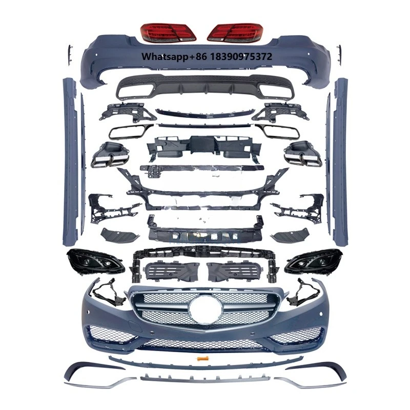 

For Mercedes Benz W212 2009 2013 2010 E Class Coupe Front Bumper Rear Bodi Full Kit Amg C212 E63 Body