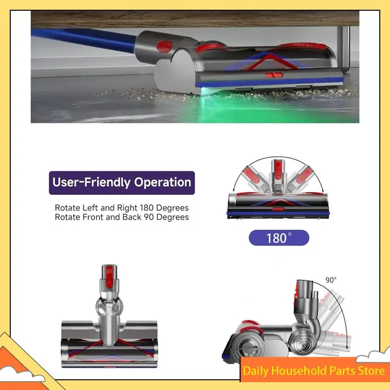 【تخفيضات كبيرة】فرشاة أرضية وسجاد ذات شعيرات ناعمة سريعة التحرير لـ Dyson V15 V11 V10 V8، رأس فرشاة المكنسة الكهربائية V7