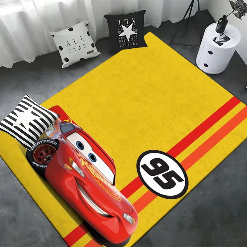 Disney Racing Story Lightning Mcqueen Pattern Creative Carpet Family Living Room Non slip Rug Bedroom Decoration Floor mat