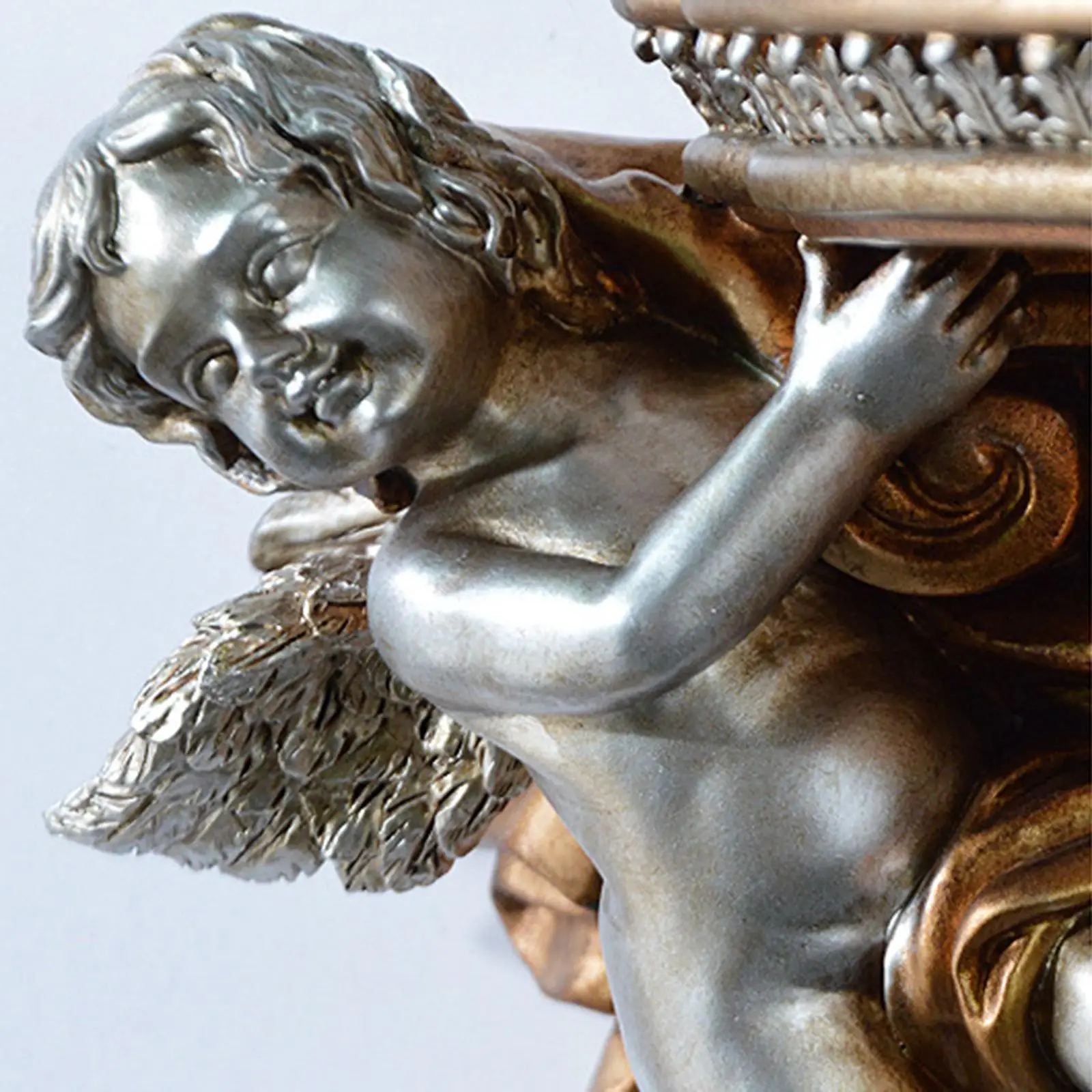 رف حائط مزخرف لعرض تمثال الملاك رف معلق لديكور المنزل والمكتب #5