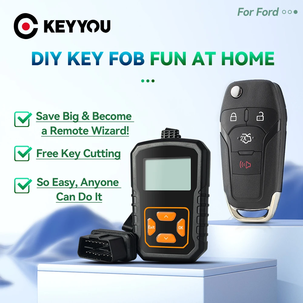 KEYYOU OBD Programmer Remote Car Key For Ford Explorer F-150 F-250 F-350  Super Duty Ranger Fusion N5F-A08TAA 315/902Mhz ID49