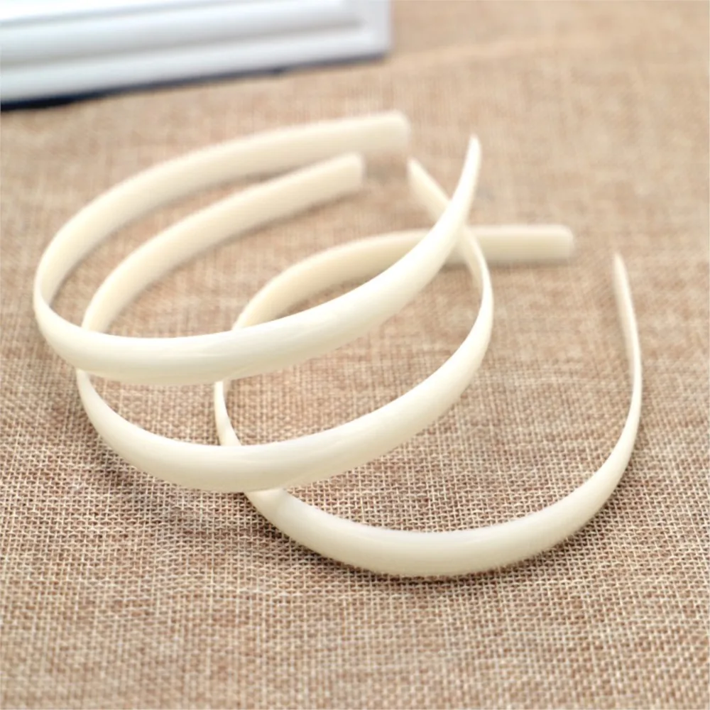 10Pcs No Teeth Headbands White Plastic Head Hoop Bezel Headband Base For DIY Girls Woman Hairwear Tool Accessories Wholesales