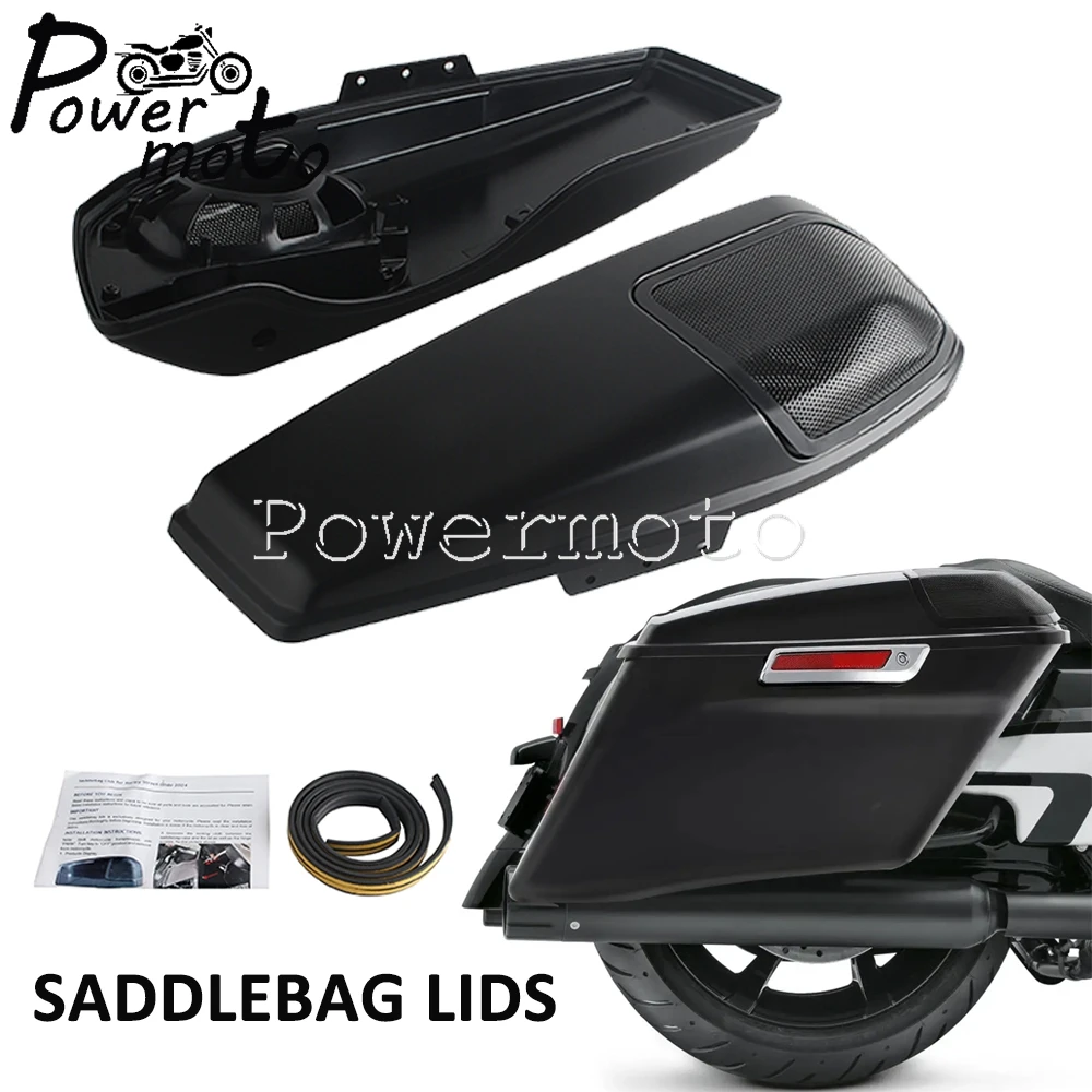 

ABS мотоциклетные седельные сумки, крышки, динамики для Harley Harley Touring CVO FLHXSE FLTRXSE FLHX FLTRXSTSE, аксессуары из АБС-пластика