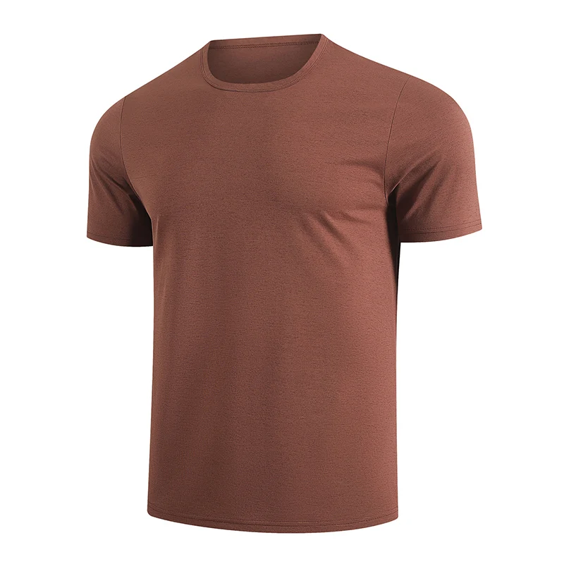 Men's Summer 5-Color Short-Sleeved Middle-Aged Casual Versatile Round-Neck Top for Teenagers, Comfortable Daily Handsome T-Shirt