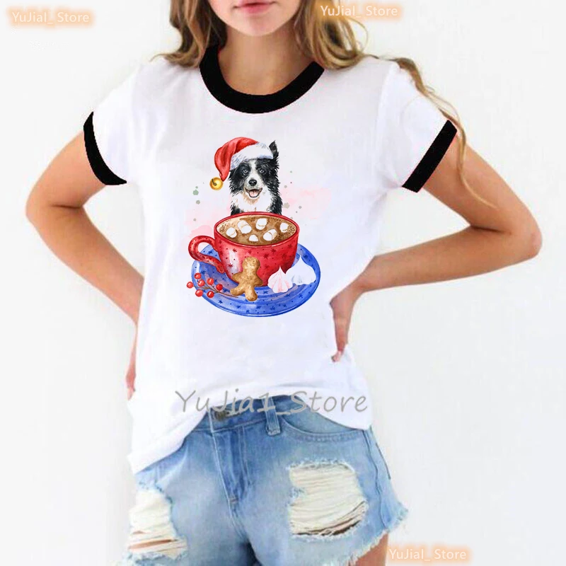 

Christmas Gift Bernese Mountain Print T Shirt Girls Kawaii Dog Lover T-Shirt Women Winter Fashion Tshirt Femme Harajuku Shirt