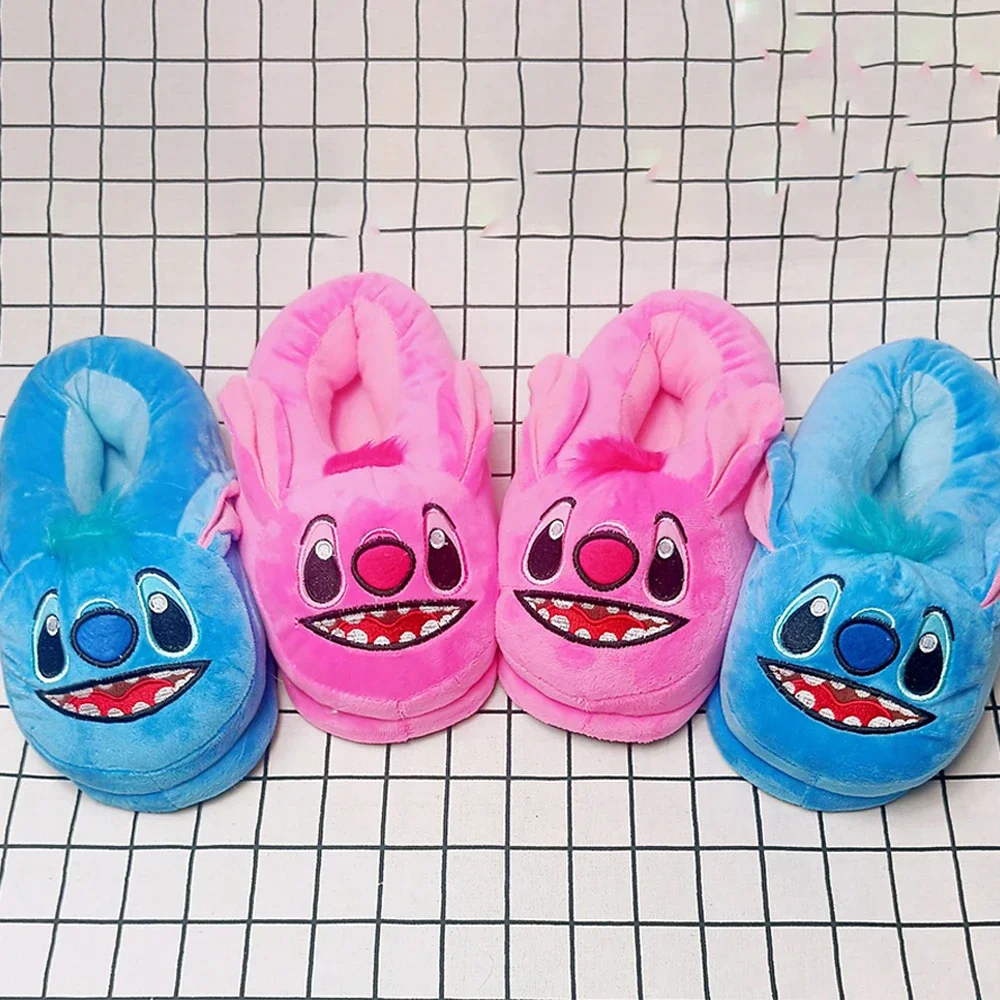 

Cartoon Stitch Cotton Warm Slipper Anime Autumn Winter Indoor Shoes Stuffed Dolls Girls Women Push Home Slippers Christmas Gift