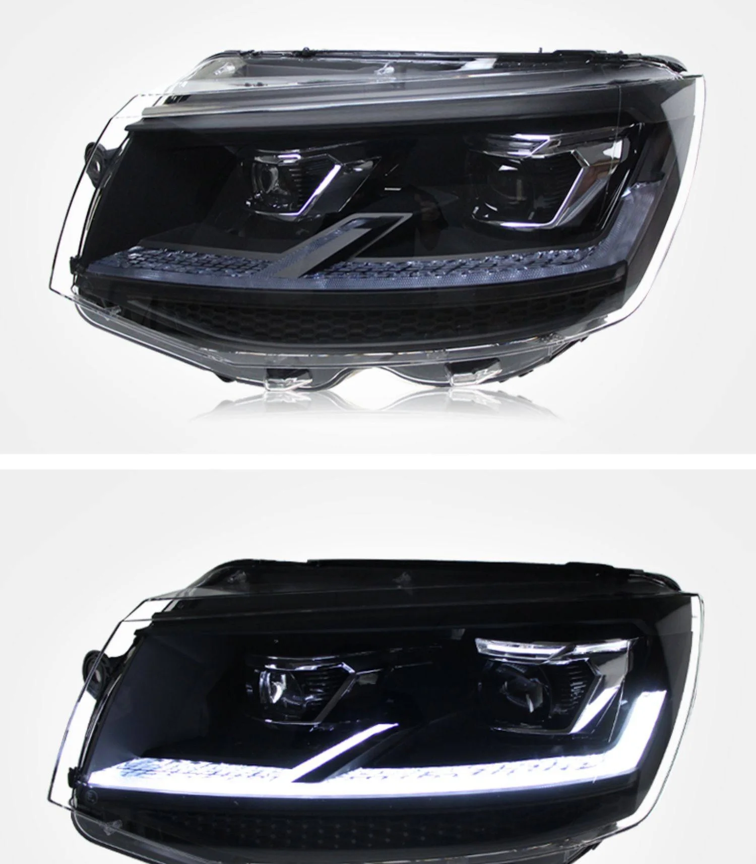 for Volkswagen Camry Headlight Assembly Maitwei T6 Modified Daytime Running Lights Flowing Turn signal Headlights
