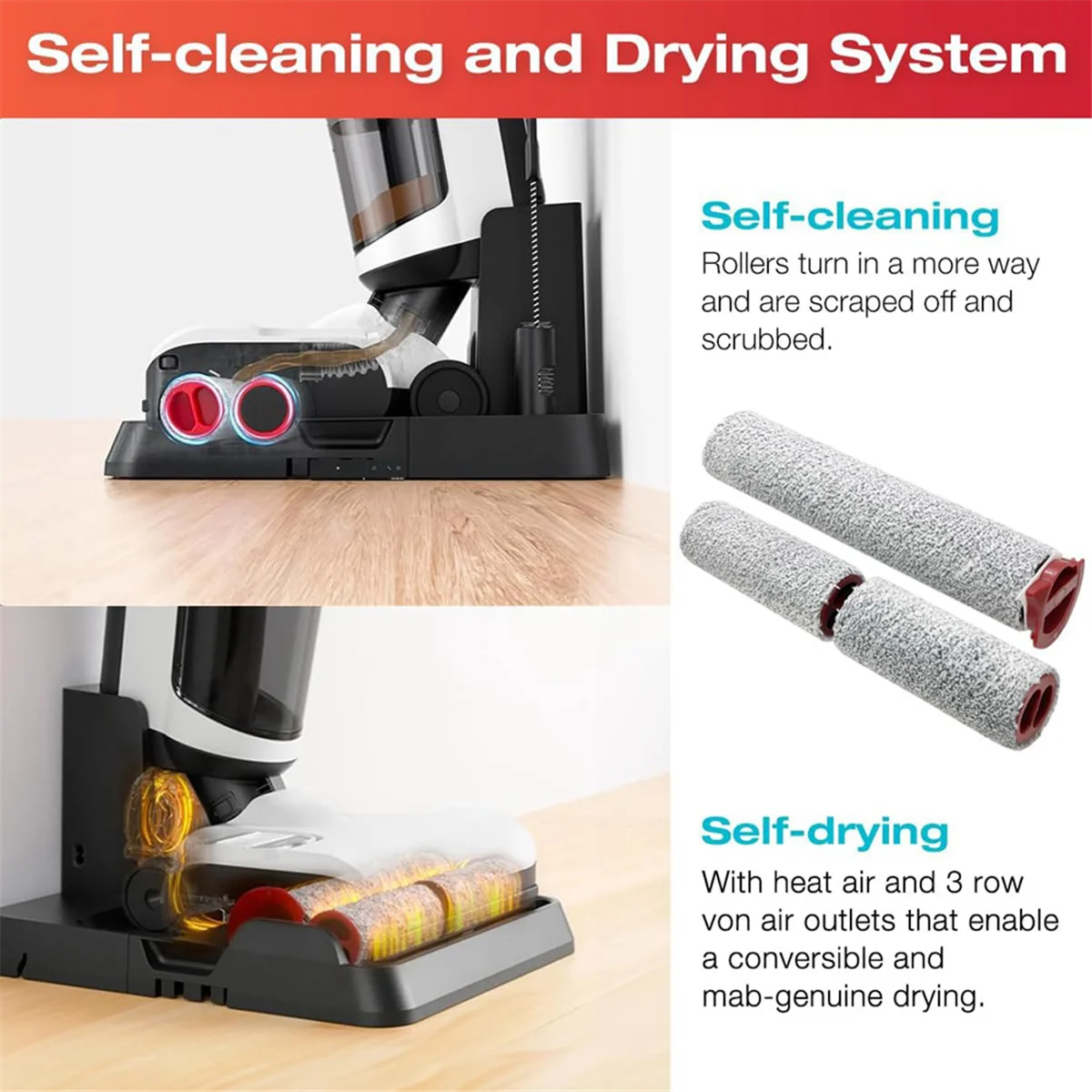 HOT Brush Roller and Vacuum Cleaner Filter for Roborock Dyad Pro Wet Dry Vacuum Cleaner Spare Parts