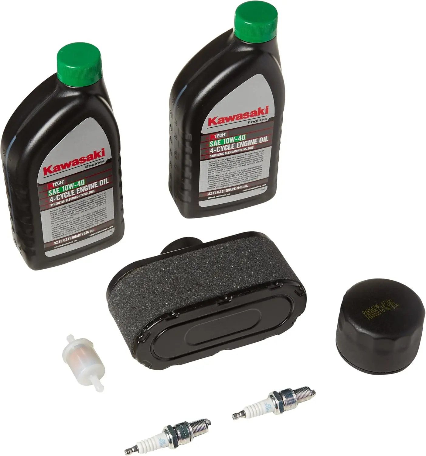 

Engine Tune-Up Kit with 10W-40 Oil, Filters, and Spark Plugs for Kawasaki-Compatible Models