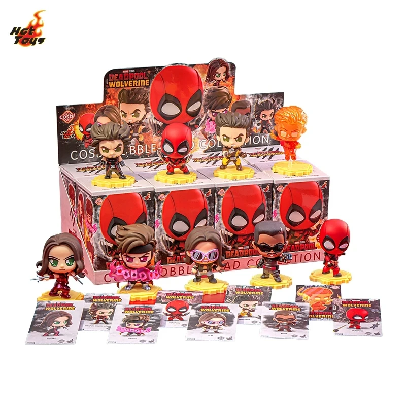 Original Hot Toys Deadpool & Wolverine Cosbi Blind Box Mini-Figur Comics Sammlerfigur Kinder Kawaii Geschenk Sammelspielzeug