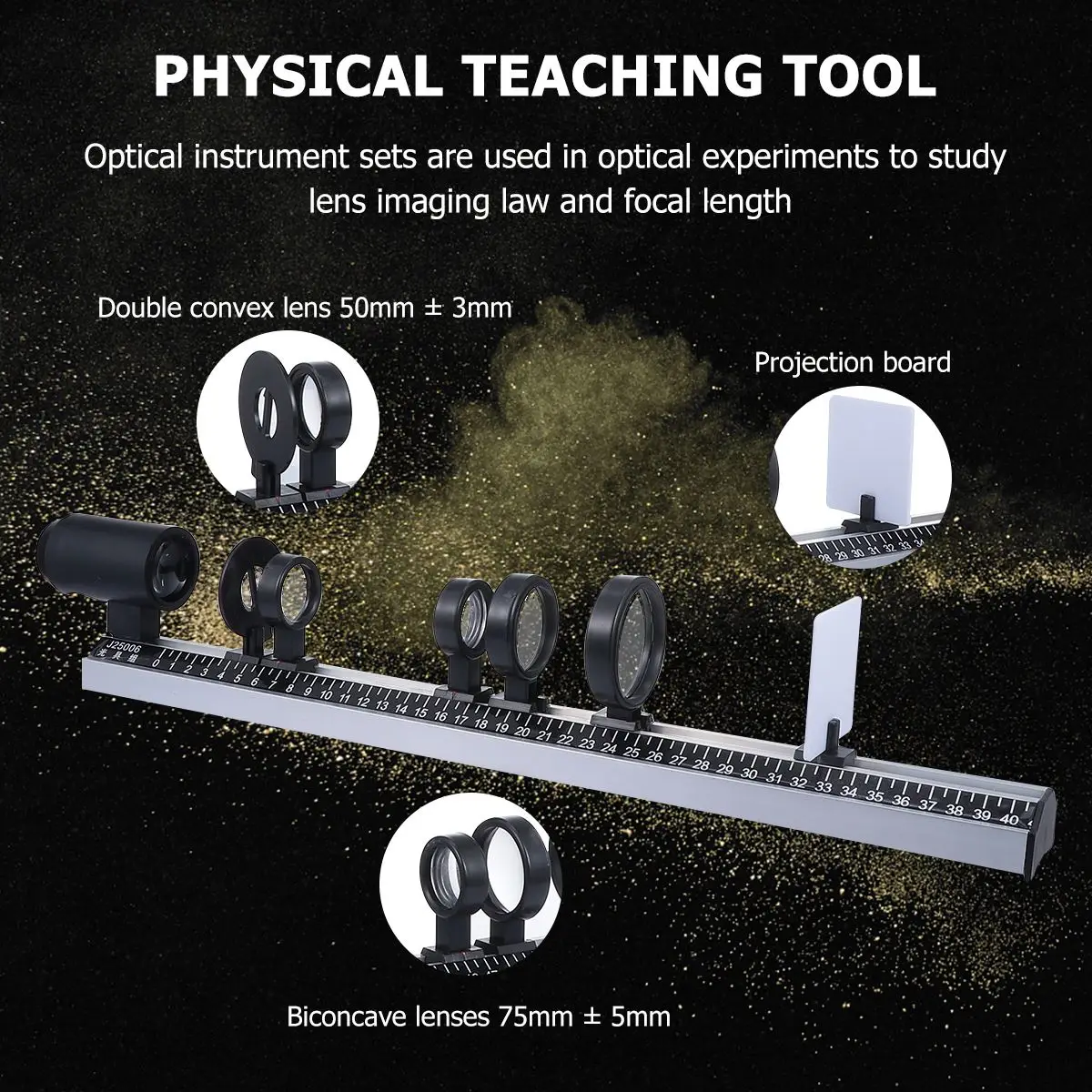 Strumento ottico pratico da 9 pezzi Attrezzatura per l'imaging fisico Strumento didattico per menisco positivo per la scuola di laboratorio di scienze di classe fisica