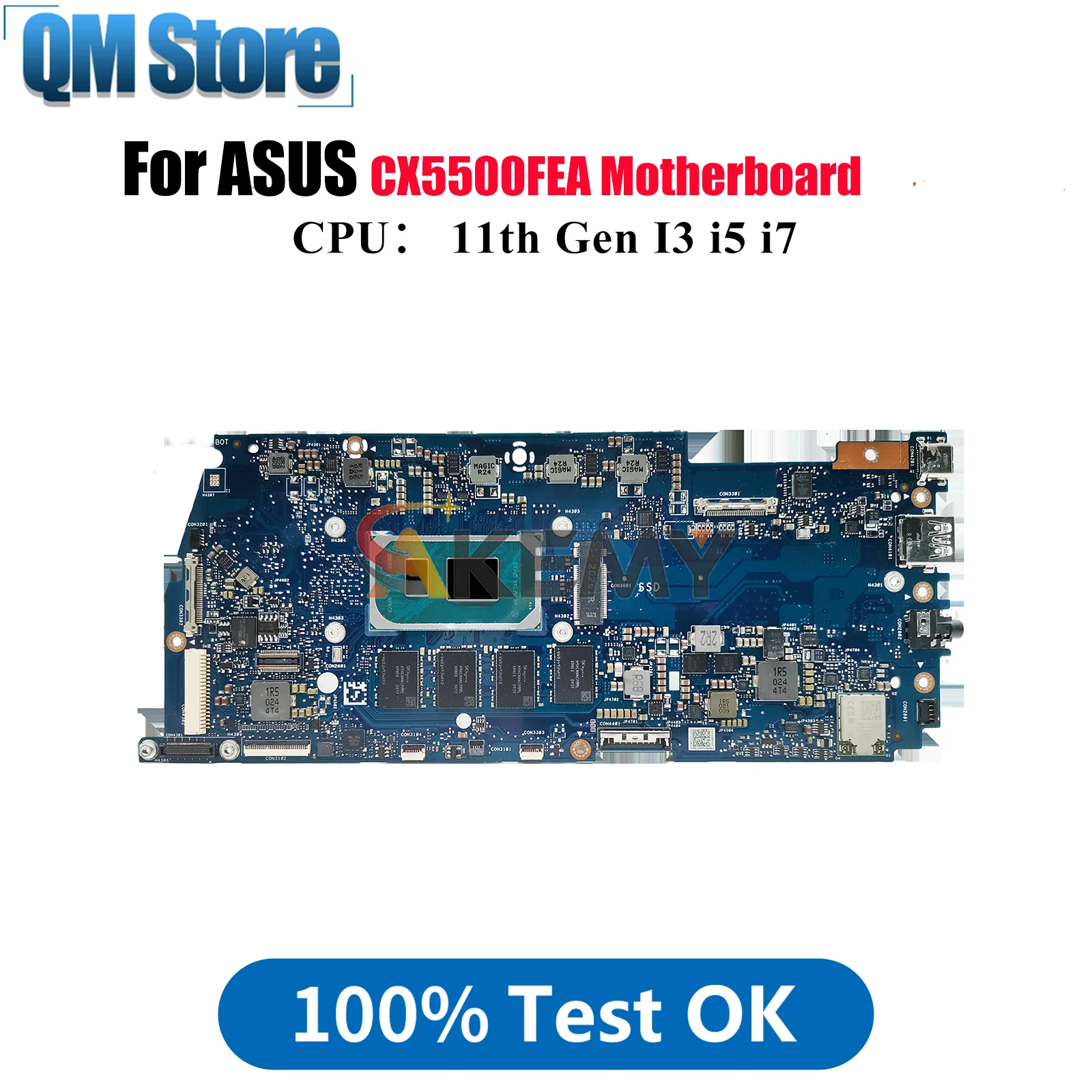 

Материнская плата для ноутбука CX5500FEA для ASUS Chromebook Flip CX5 CX5500F CX5500FEA с 11-го поколения I3 i5 i7 100% тестирование OK stk
