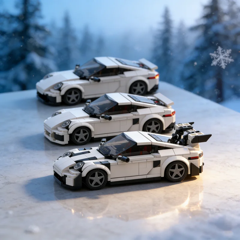 

1086pcs MOC Porscheed Pack City Champions Model Building blocks Architecture idea creative toy Education Christmas gifts Brick