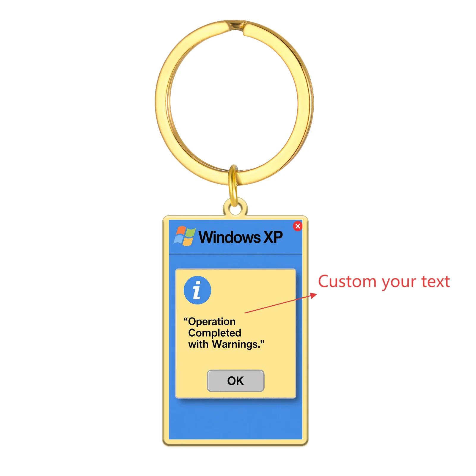 Portachiavi pop-up per computer personalizzati Avvertimento Confessione Personalizza liberamente Display di testo o nomi Regali unici di ornamenti personalizzati