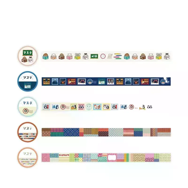 النمط الياباني الكرتون اشي الشريط ملصق INS الجمالية ورقة الشريط DIY كتيب سكرابوكينغ مخطط الجمالية شريطٌ لاصق