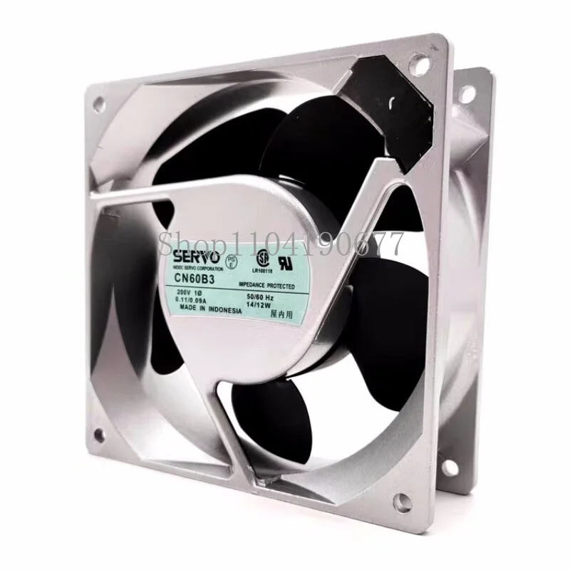 For SERVO CN60B3 200V 0.11/0.09A 50/60Hz 14/12W Aluminum Frame Cooling Fan