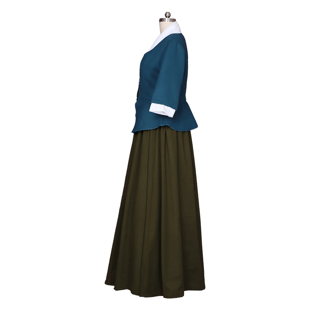 Outlander Claire Randall Cosplay Costume femmes ecosse Highland haut bleu robe Costume