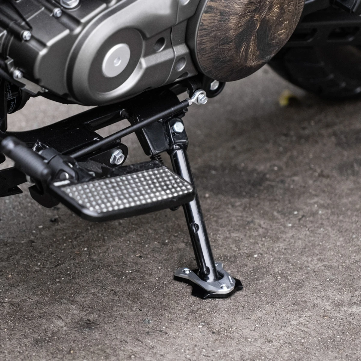 For Benda Chinchilla 250 Side Stand Foot Pad Jumbo Base CNC Aluminum No-Drill Accesorios Moto