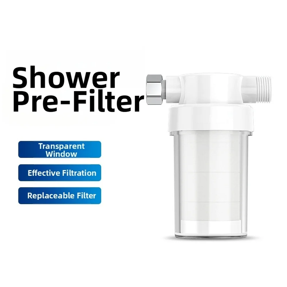 Shower Filter System with Transparent Housing and Replaceable Cartridge for Real-Time Monitoring of Filtration Performance