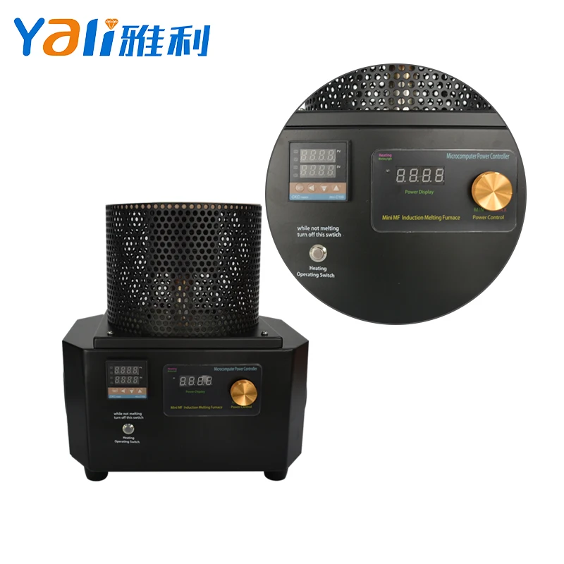 

1-3KG Mini Electric Temperature Control Induction Gold Melting Furnace For Sliver Copper Smelting Machine Metal Smelter
