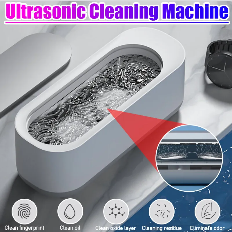 One Button Intelligent Cleaner Vibration Cleaning Machine Portable Cleaners For Washing Jewelry Glasses Watch Small Ring Clean