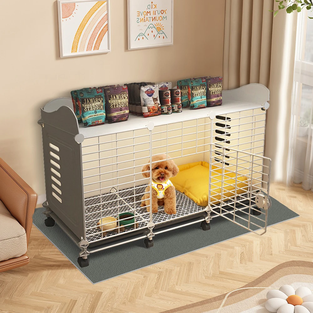 

Приставной столик-клетка для собак с колесами и поддоном, комнатная клетка-домик для собак, проволочная клетка-вольер, пластиковая клетка для мелких собак