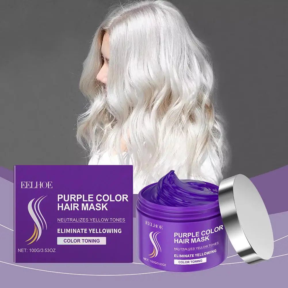 Keratin Purple Hair Deep Conditioner Treatment For Blonde Platinum Silver Gray Ash Or Brown Colored Dry And Damaged Ha D8m2