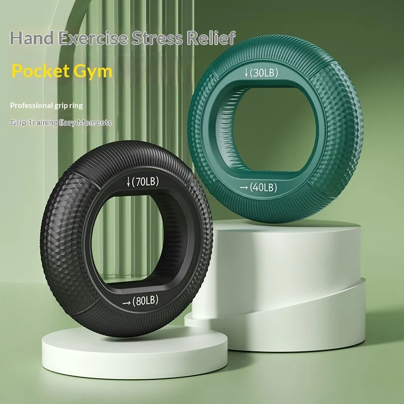 Silicone Grip Trainer Ball Wrist Strength Arm Muscle Training Exercise Equipment Enhanced Finger Strength Rehabilitation Circle