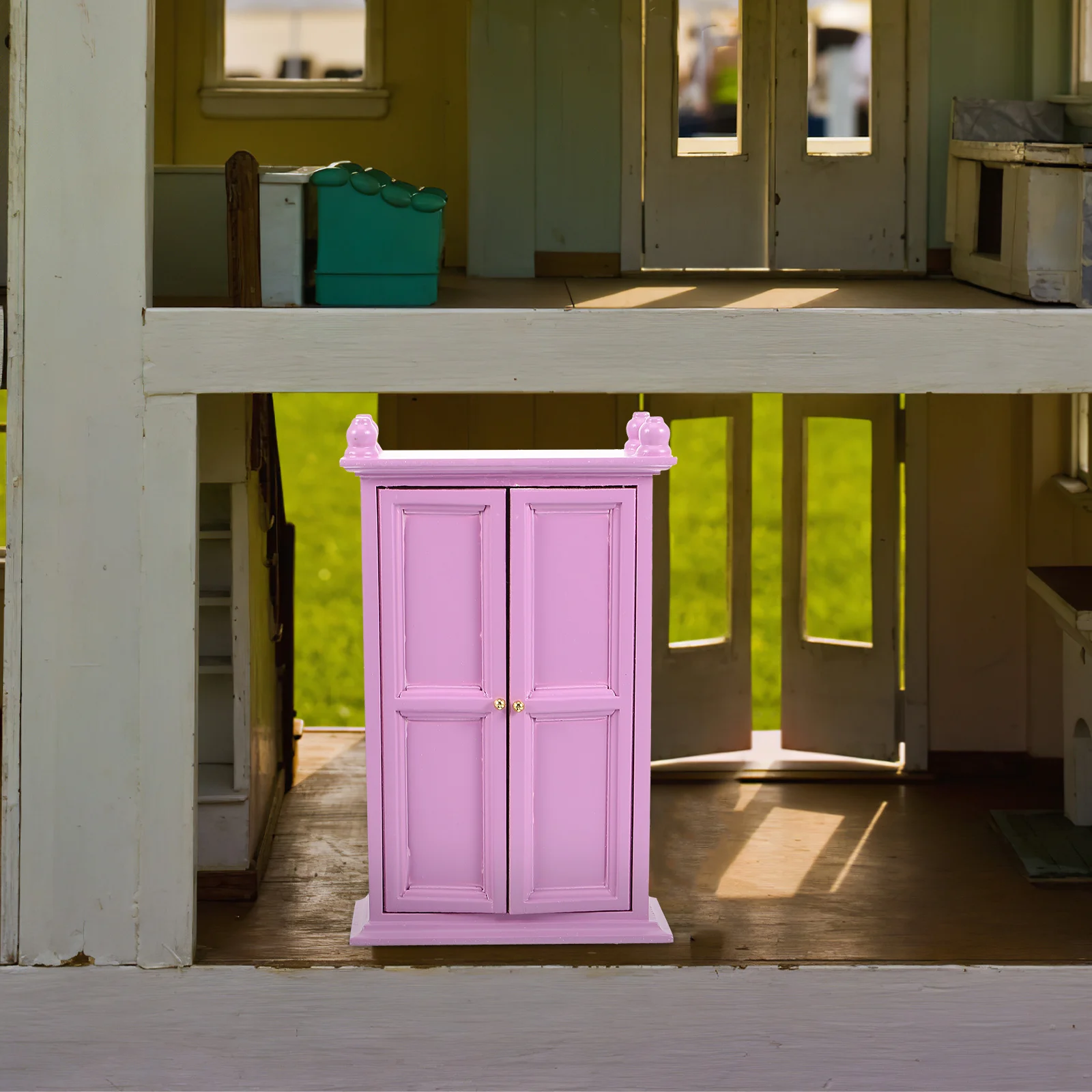 

1:12 Scale Wooden Wardrobe for Dollhouse Miniature Decoration Realistic Bedroom Furniture High Quality Craftsmanship Small House