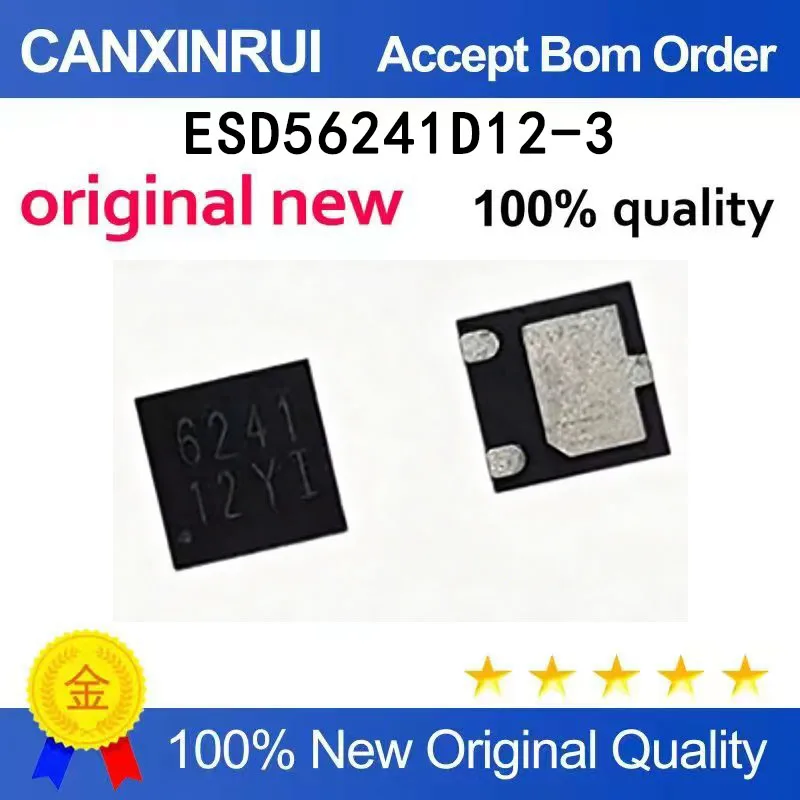 

(5-100 PCS) Brand new original ESD56241D12-3 printing wire 6241 12V QFN spot chip IC