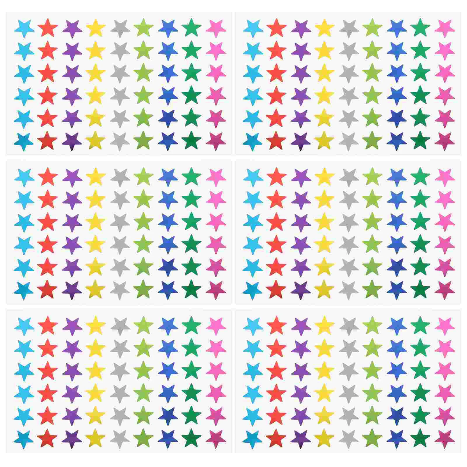 30 Sheets Reward Stickers for Girls Delicate Star The Circle Kids Thickened Aluminum Foil Students Toddler Kindergarten Planner