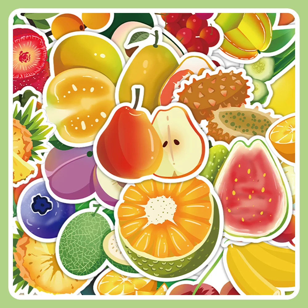 10/30/60PCS Rich Delicious Fruit Cartoon Stickers DIY Phone Laptop Luggage Skateboard Graffiti Decals Fun for Kid Gift