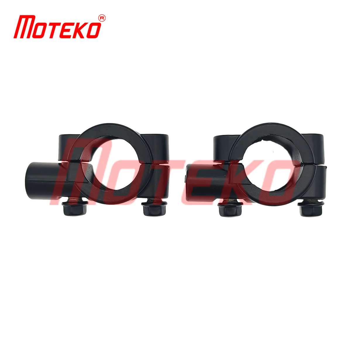 

BX19020013 2PCS BLACK MOTORCYCLE HANDLE BAR MIRROR MOUNT CLAMP REAR MIRROR HOLDER BRACKET 22MM M10