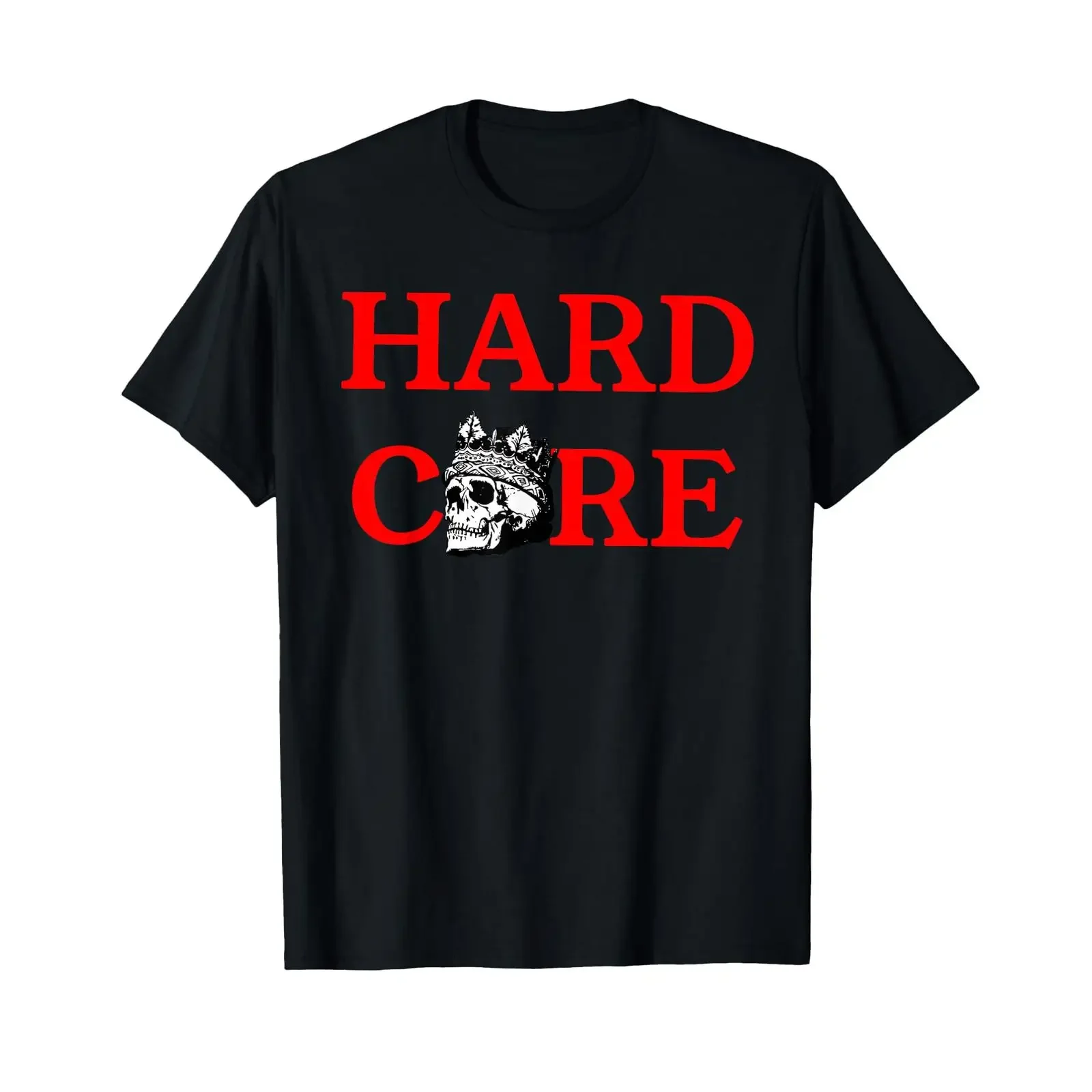 HARD CORE SKULL CROWN INTEGRATED T Shirt vintage Washed Casual Comfortable homme designer clothes fashion graphic Stretched
