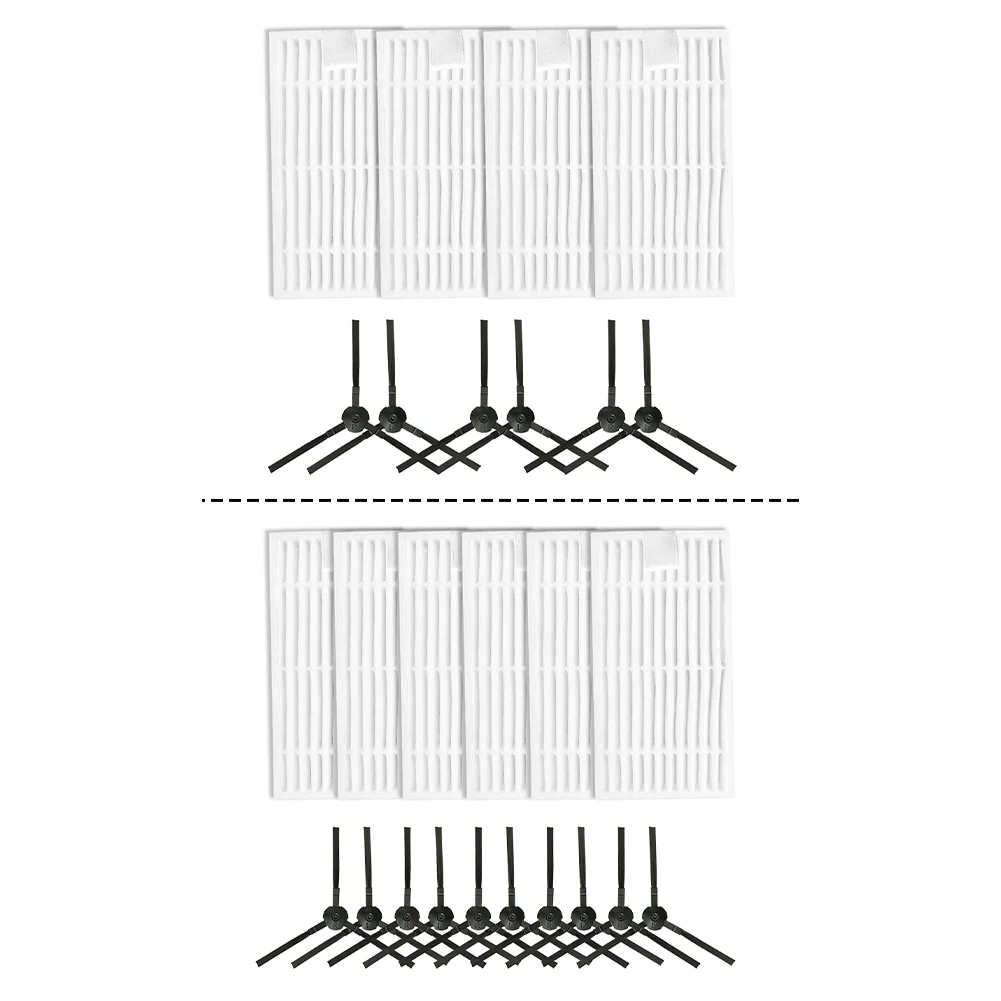 For ILIFE G9/G9PRO/V9/V9PRO Accessories Pack Plastic Nylon Filter Paper Side Brushes HEPA Filter Kits Vacuum Cleaner Parts
