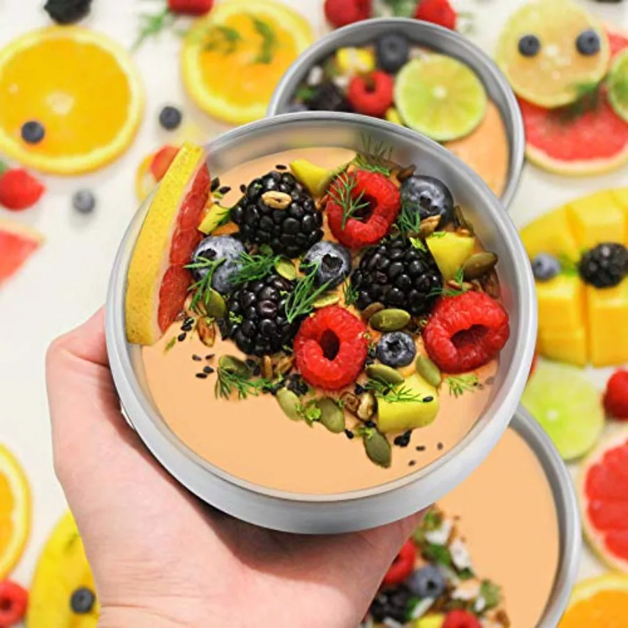 Heavyduty 18 8 304 Stainless Steel DoubleWalled Bowls for and Toddlers 12 oz Capacity Ideal for Feeding Soup and Snacks Unbreak