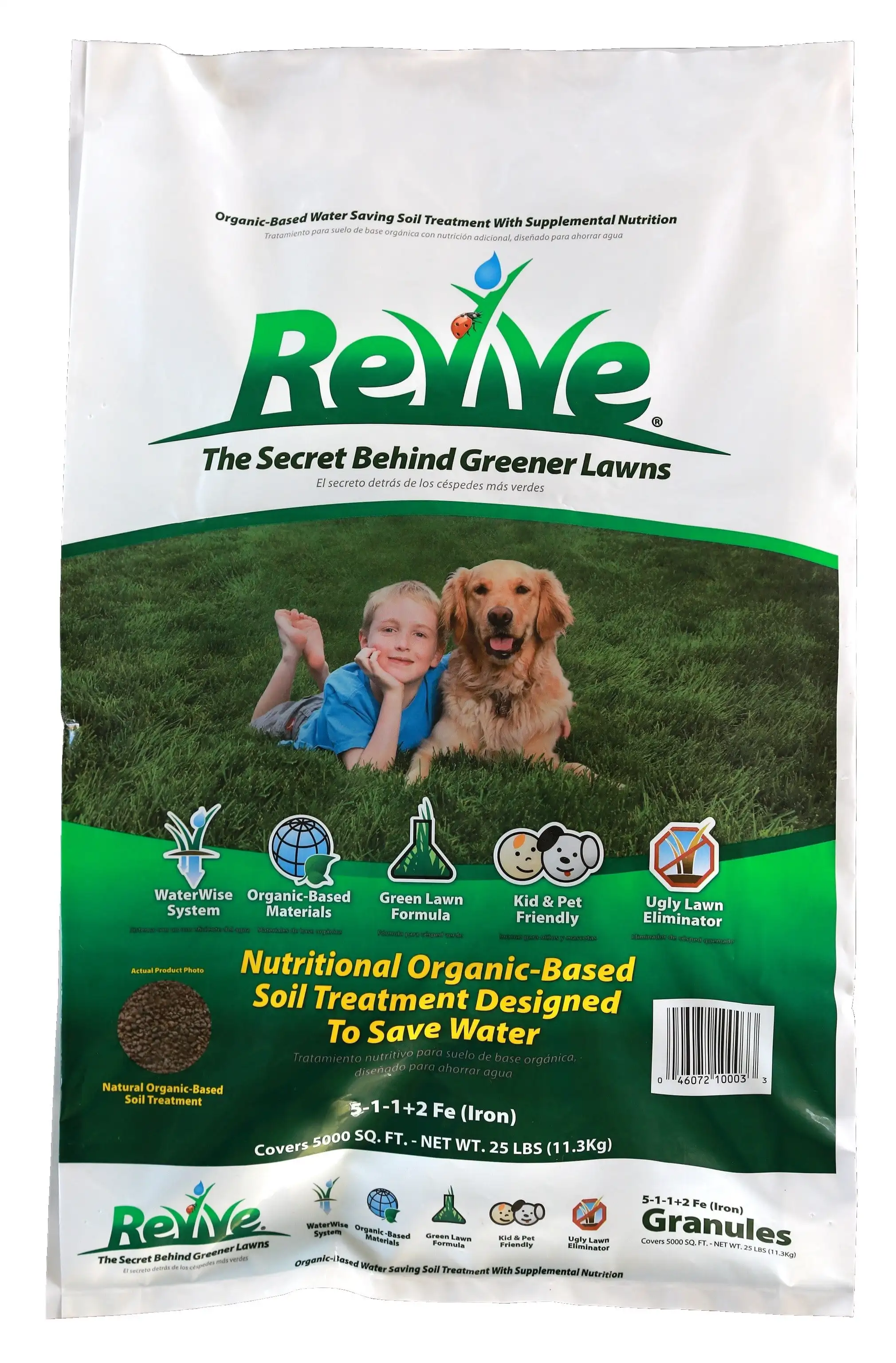 

Organic Soil Treatment Granule Mineral Supplement, 5-1-1 Plus Iron Fertilizer, 25 lb.