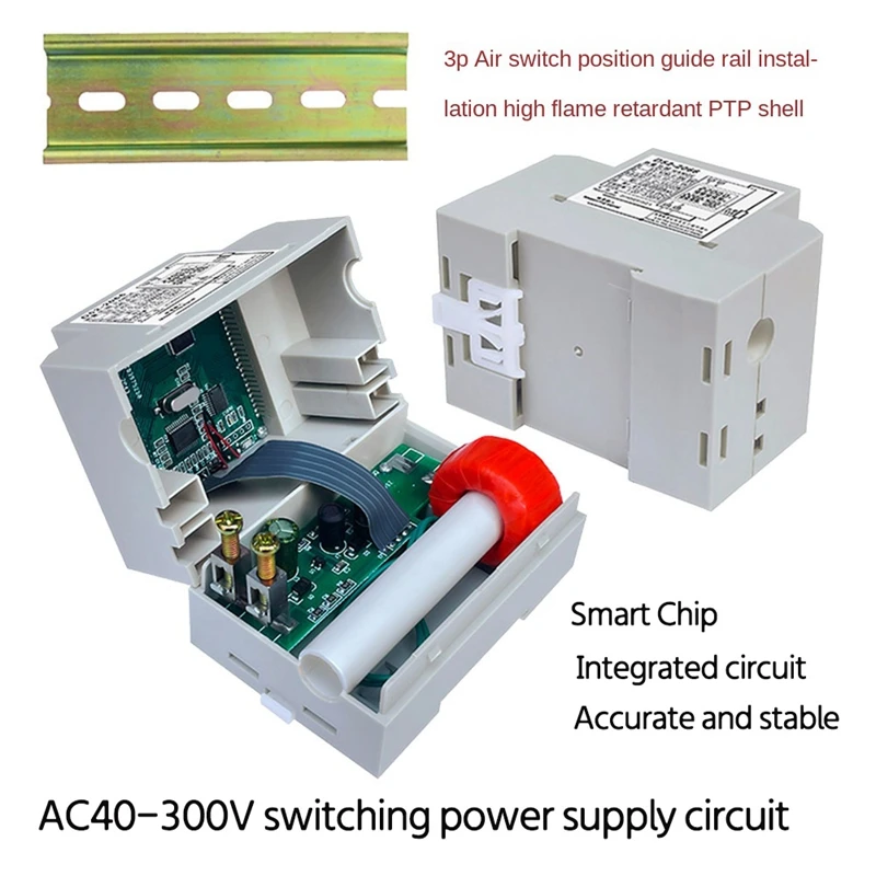 6 IN1 Display Smart Meter AC40-300V Built-In CT Monitor Voltage Current Power KWH Electric Frequency Meter D52-2066