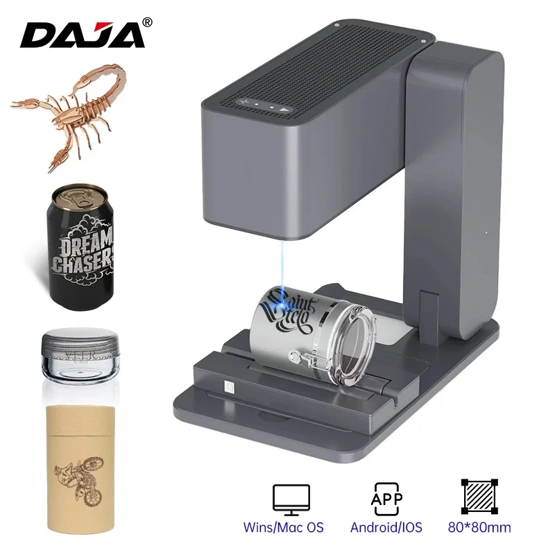 DAJA C1 Portable Printer High-Precision Metal Nameplate Industrial Engraver Laser Marking Machine Office Electronics Computer