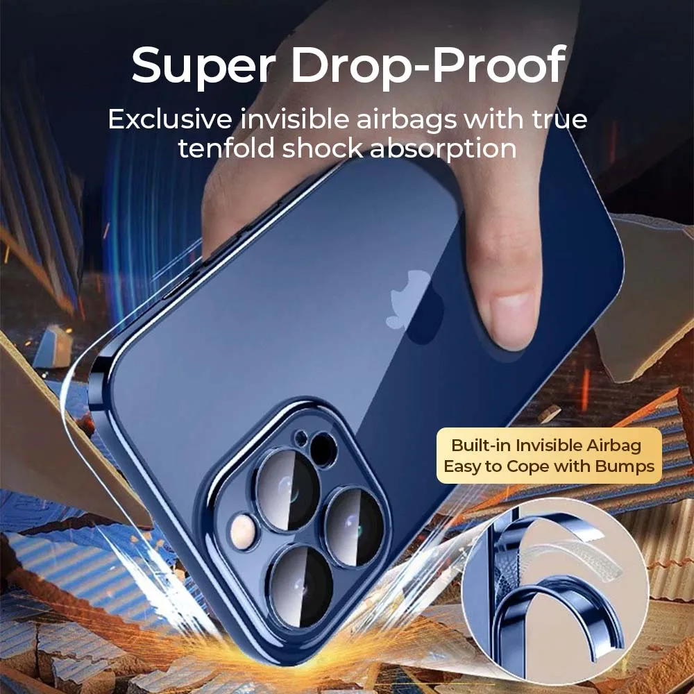 Joyroom-حافظة تصفيح لهاتف آيفون ، حافظة مضادة للسقوط ، حافظة مضادة للصدمات ، حماية لينة من عدسة البولي يوريثان ، آيفون 15 ، 14 ، 13 برو ماكس