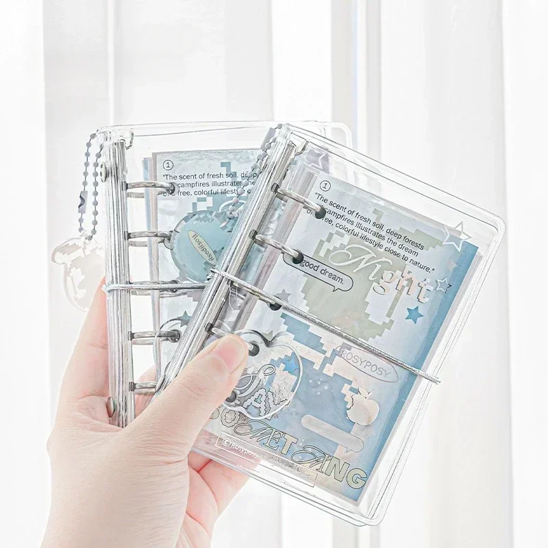 

Блокнот-органайзер M5 Pocket Binder с отрывными листами, ежегодный, ежедневный, еженедельный планировщик, прозрачная обложка, для письма, школьные канцелярские принадлежности