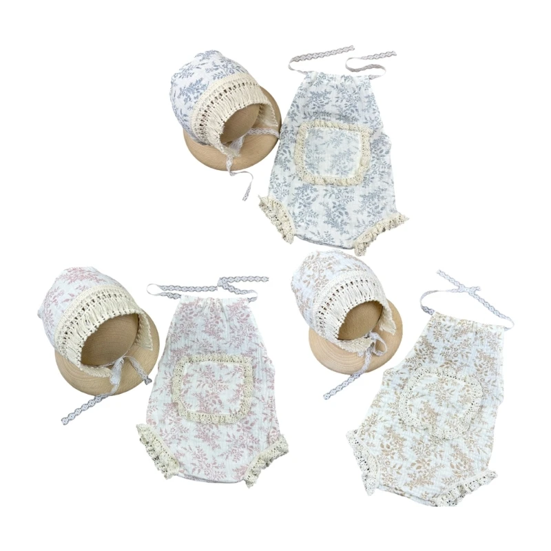 

J15U Toddler Photo Clothes Newborns Photography Props Baby Costume Clothing Infant Supply Hat and Romper Outfit