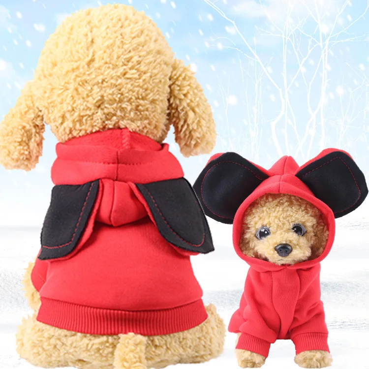 Dog Coat Clothes for Medium Dogs Puppy Denim Police Winter Autumn Warm Costumes Accessories Yorkie Clothing Pet Hoodies