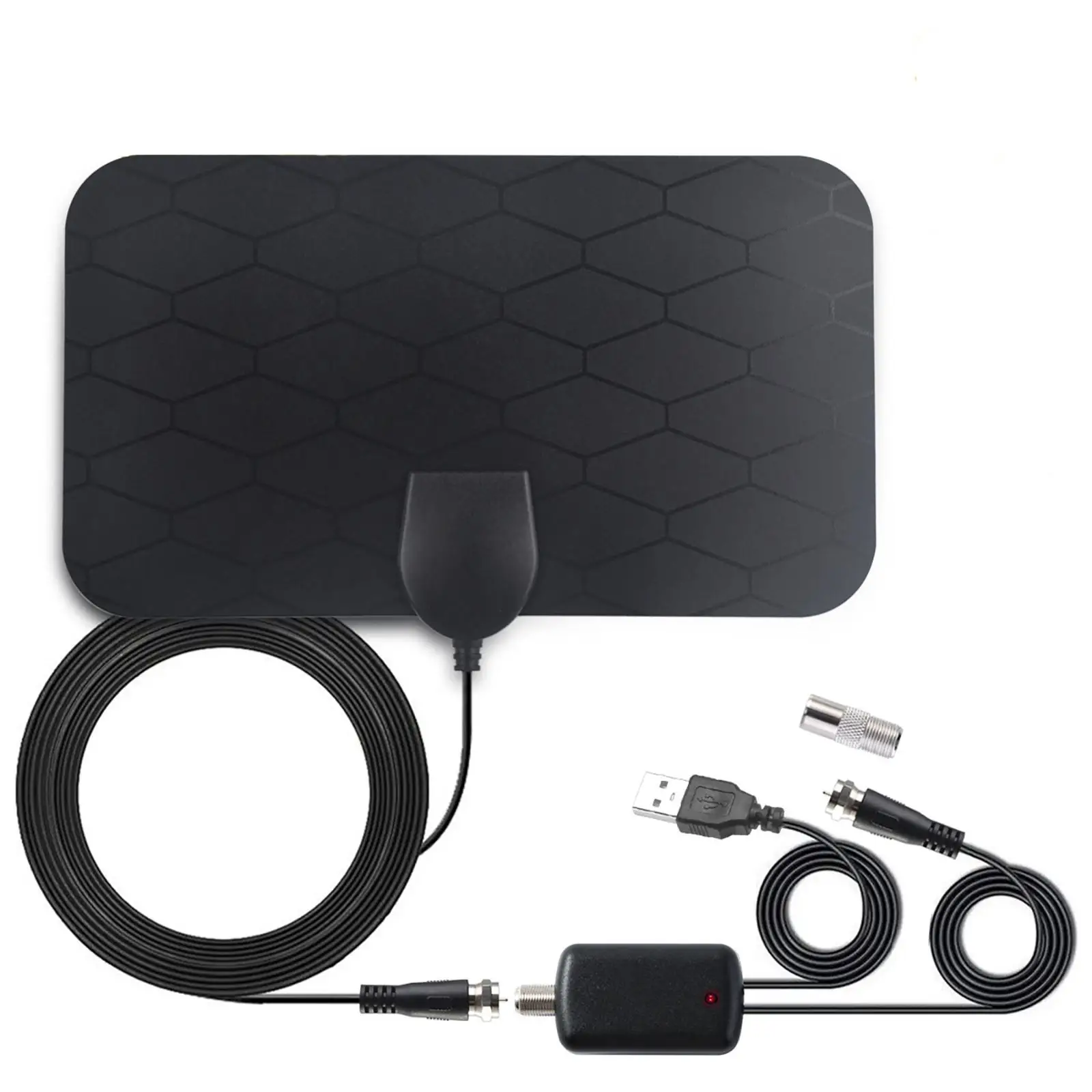 Long Range TV Antenna Amplified 4K Digital HDTV Antenna Indoor Signal Booster for Smart TV Local Channel Scan