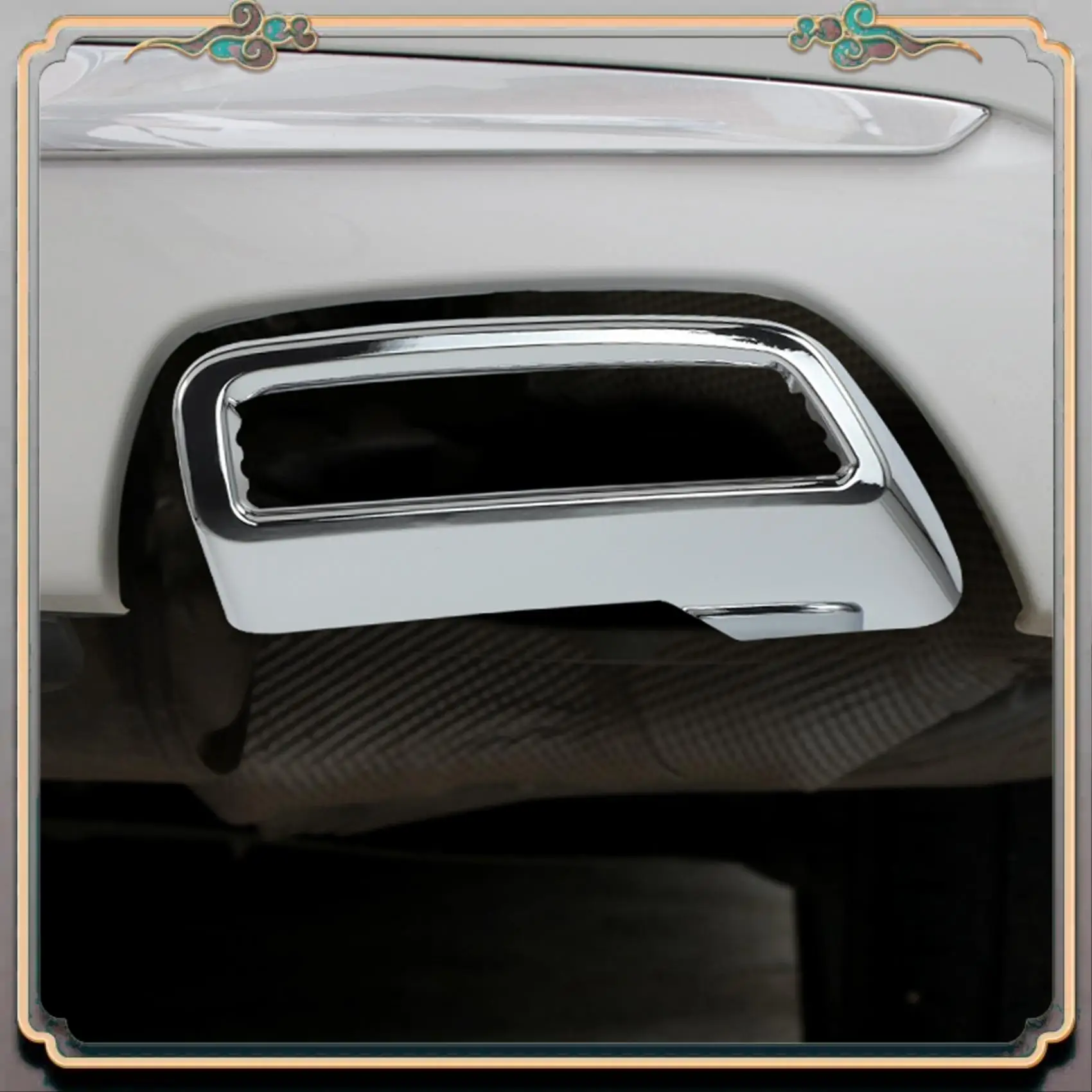 

Reliable-For 3008 5008 Allure 2017 - 2019 Exhaust Pipe Tail Cover ABS Rear Exhaust Muffler End Pipe Cover Decoration Tri